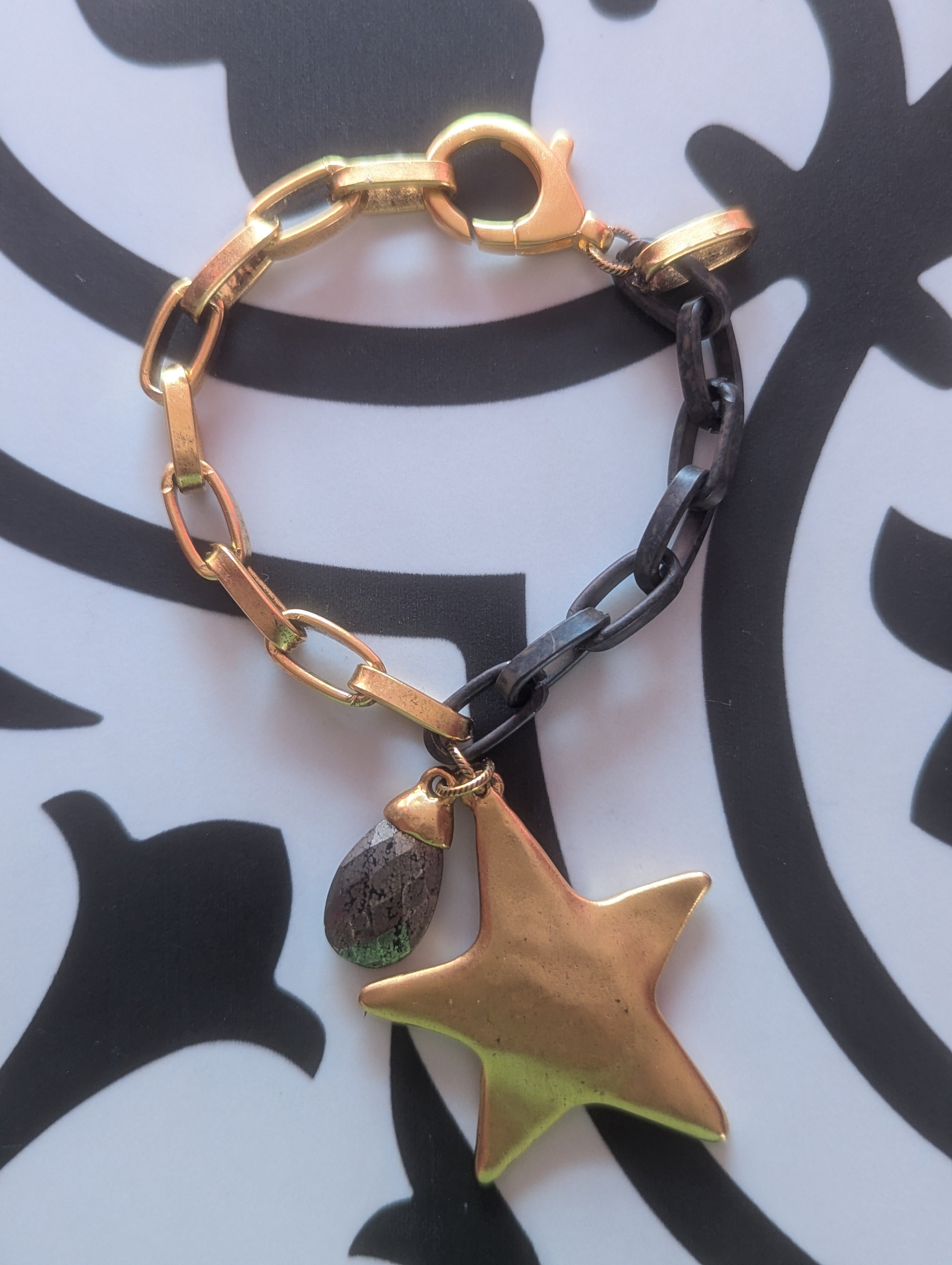 Two Tone Star link bracelet
