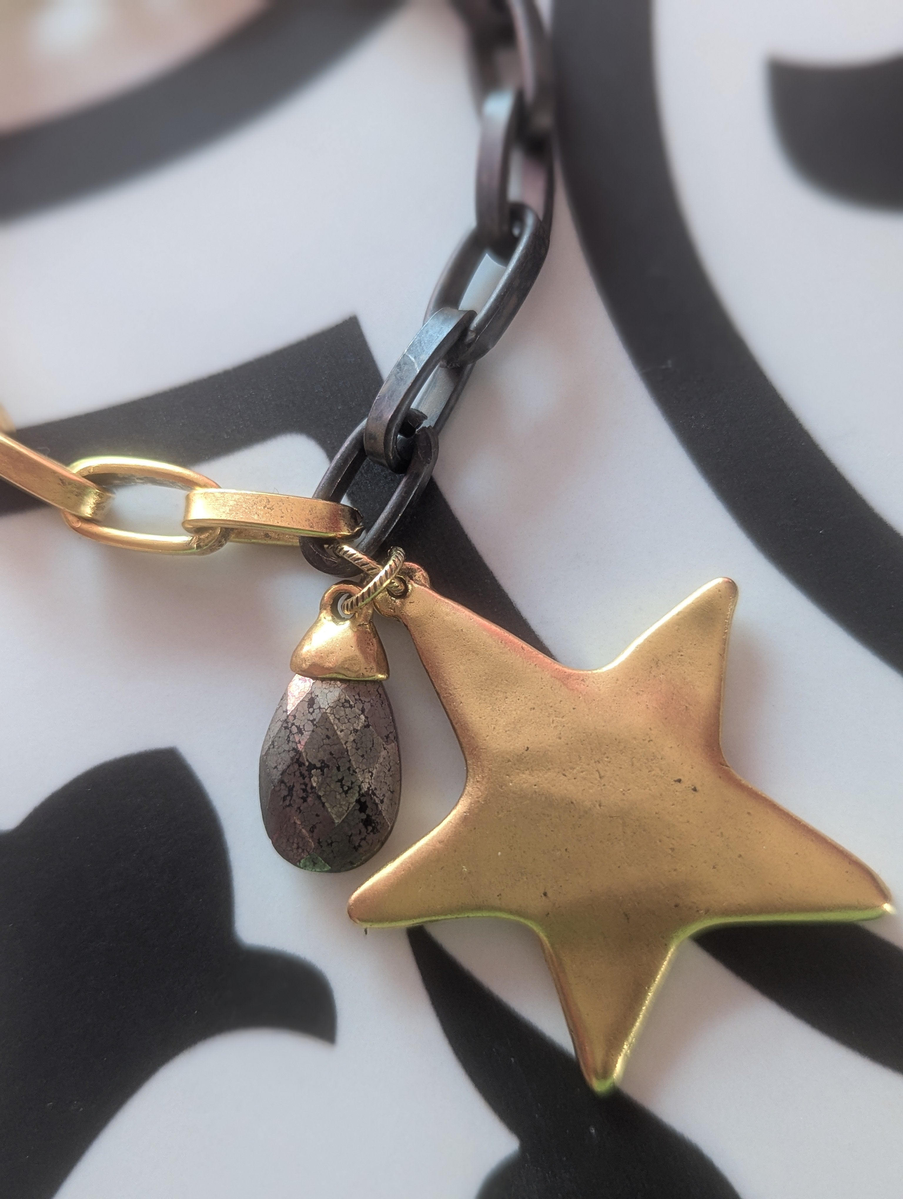 Two Tone Star link bracelet