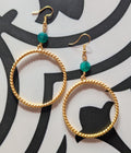 Green Onyx hoops