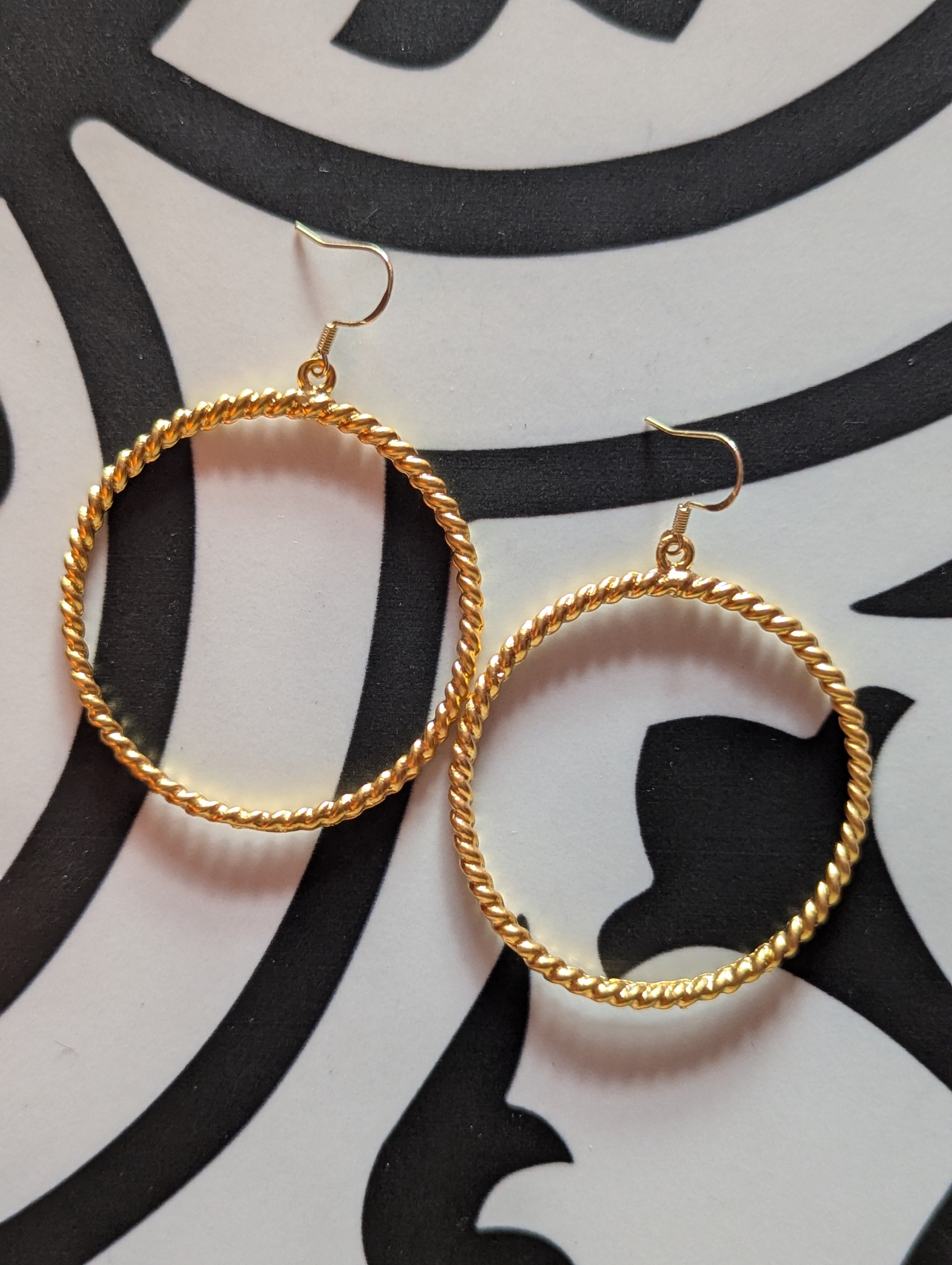 Gold hoop earring