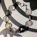 Quartz and Peacock Pearl bracelet