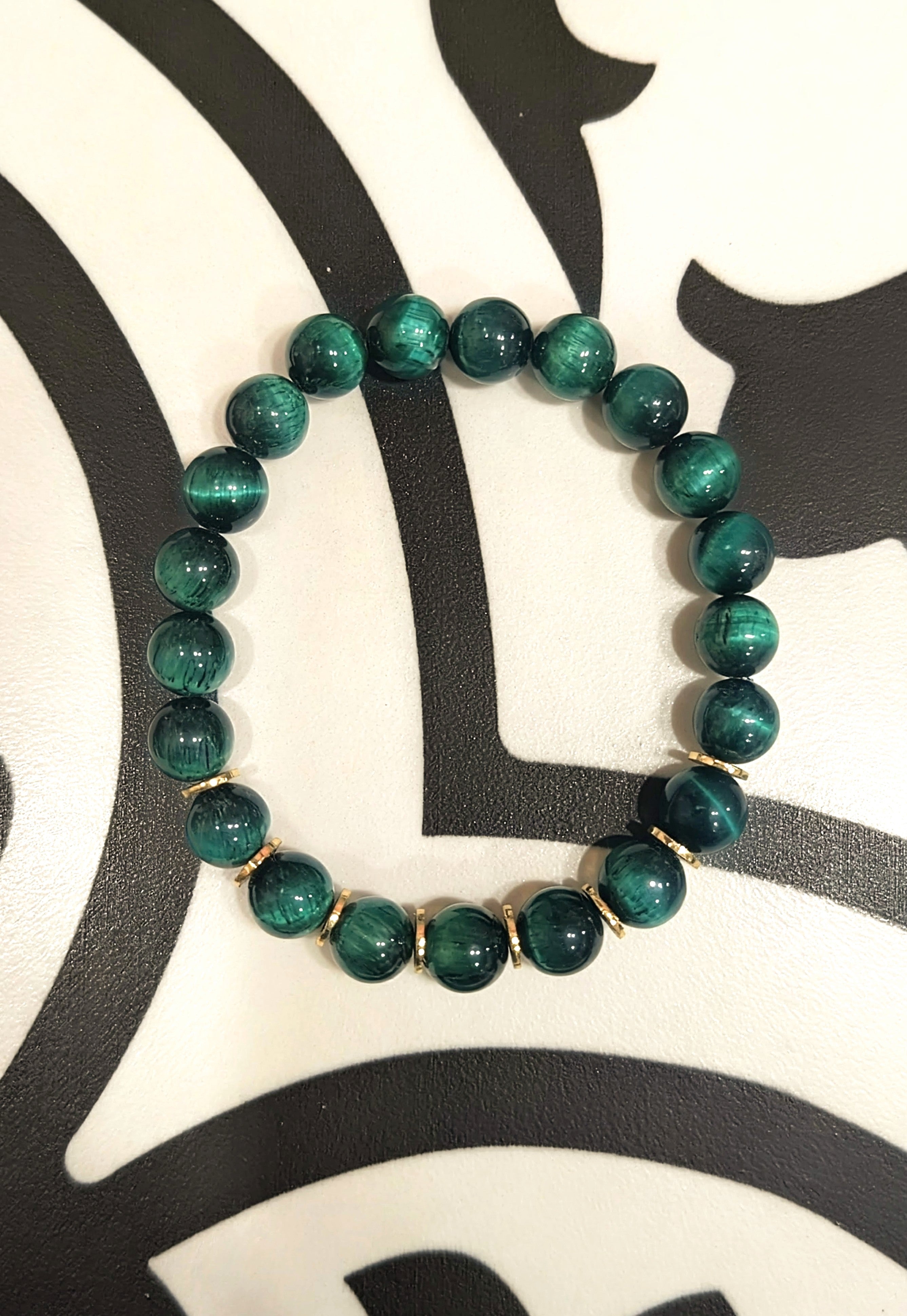 Green Tiger-eye stretch bracelet
