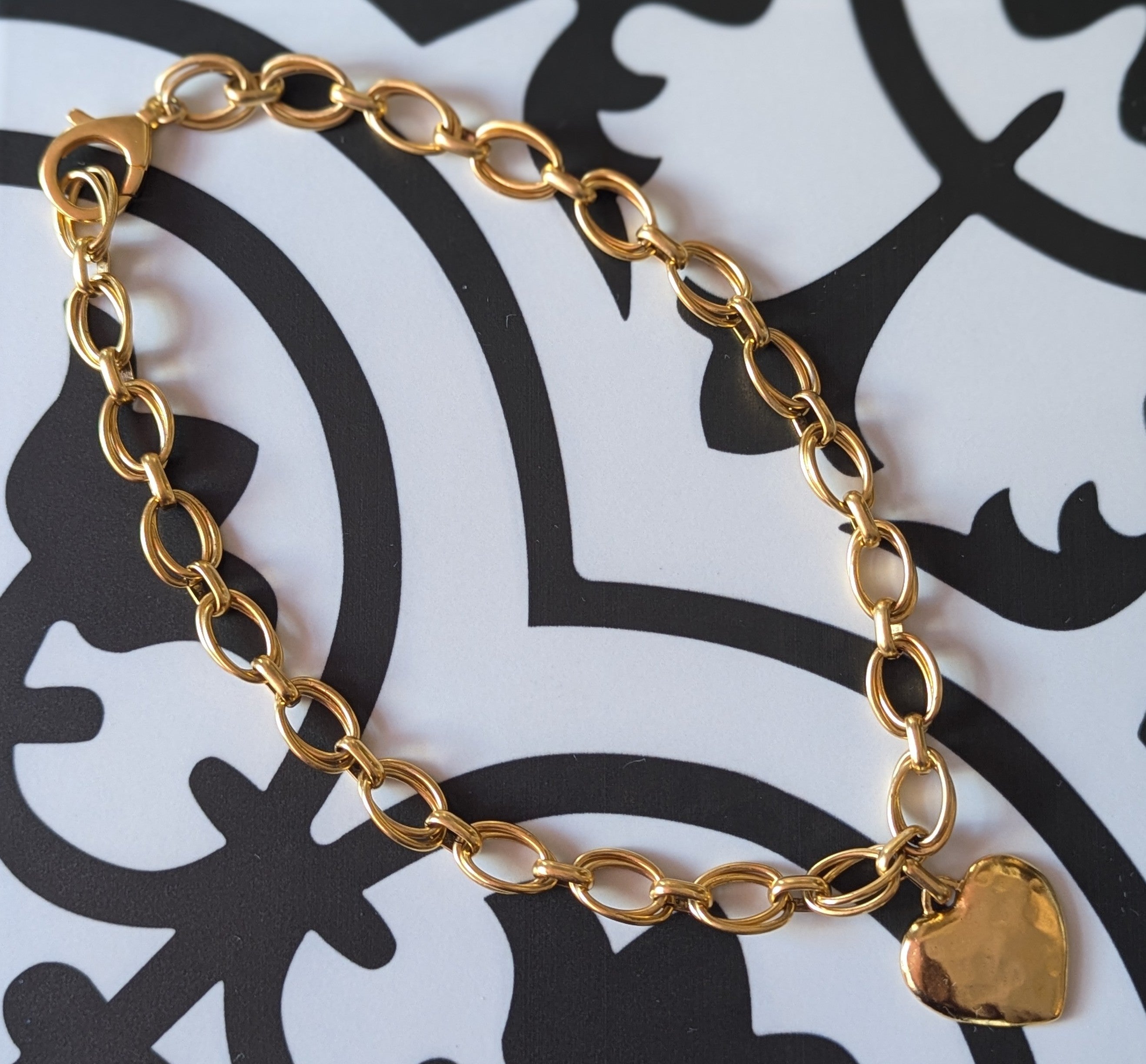 Gold Heart Link Necklace