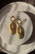 Medium gold dangle earrings
