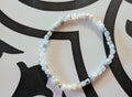 Aquamarine stretch bracelet.
