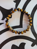 Mens sized Tigereye beaded bracelet