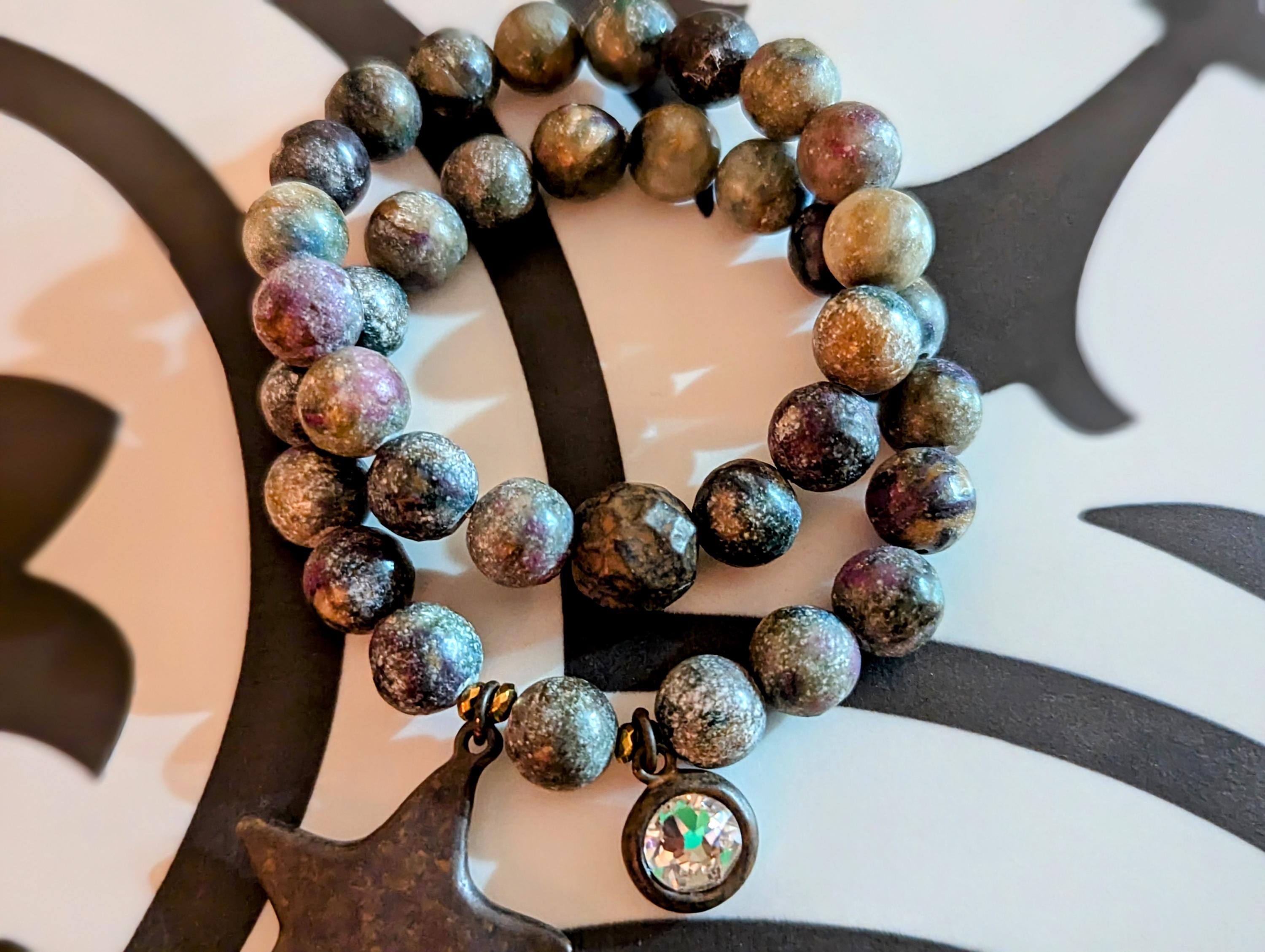 Jade stretch bracelet