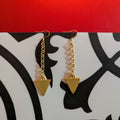 Gold Arrow dangle earrings