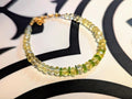 Lemon Quartz crystal and Peridot beaded bracelet