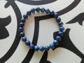 Mens sized Blue Lapis beaded bracelet