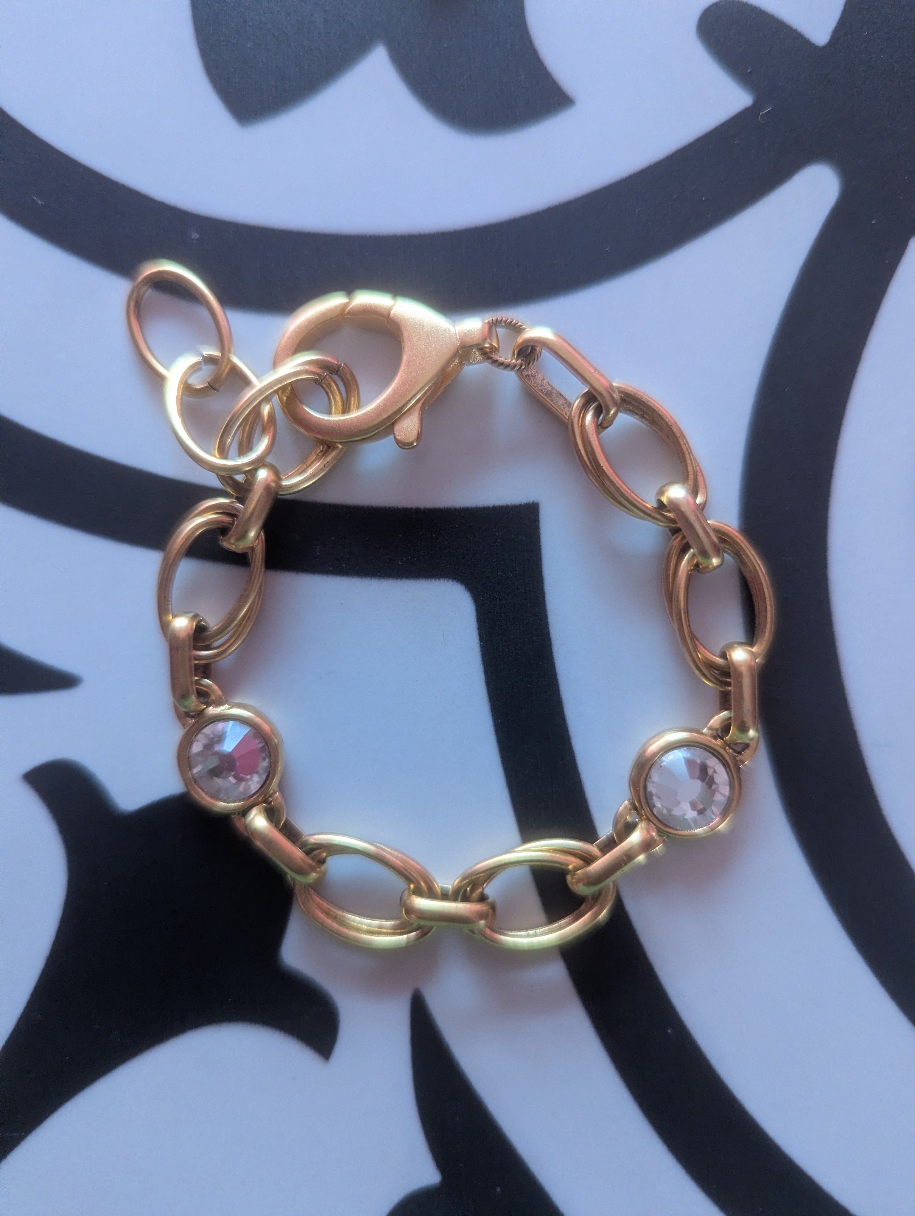 Swarovski link chain bracelet