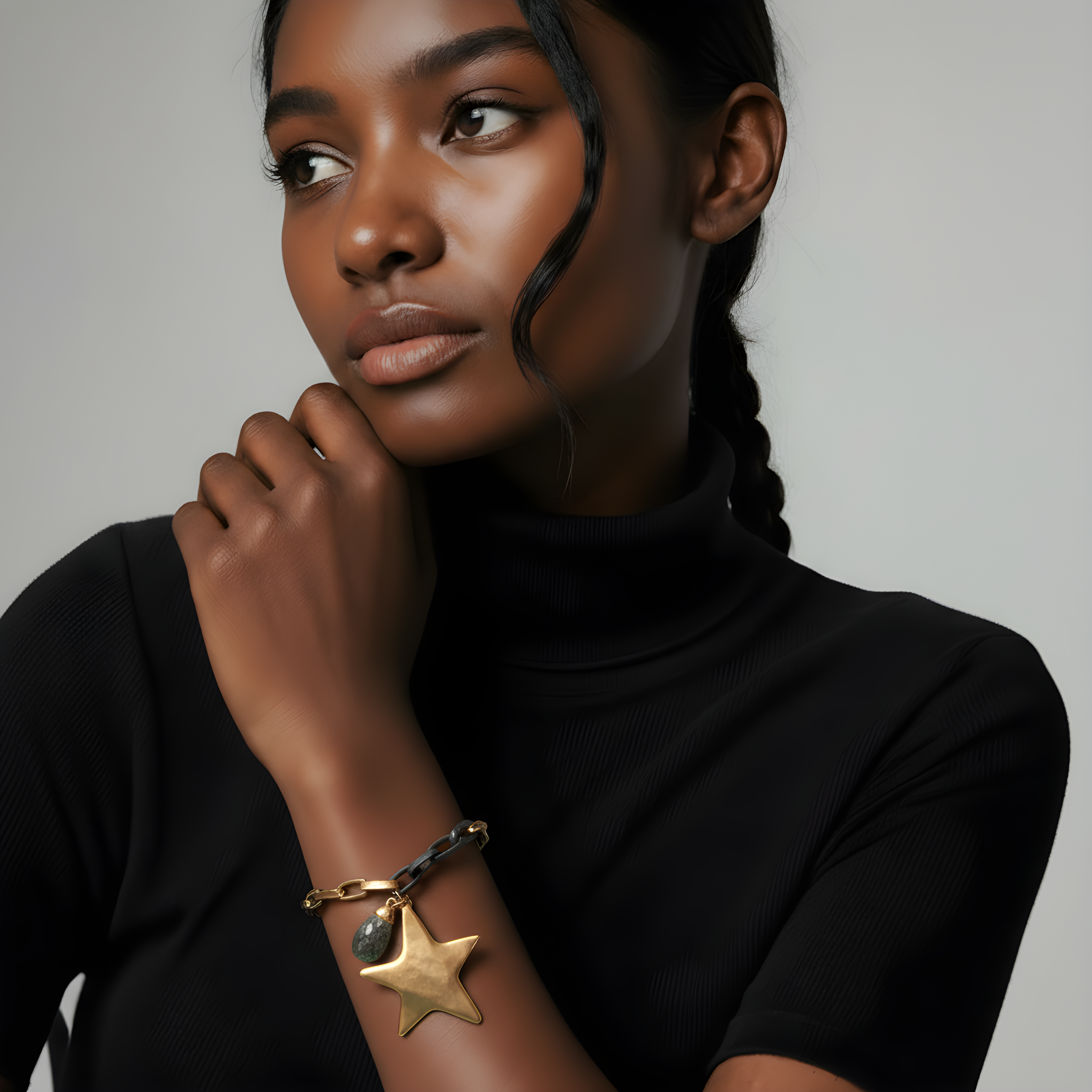 Two Tone Star link bracelet