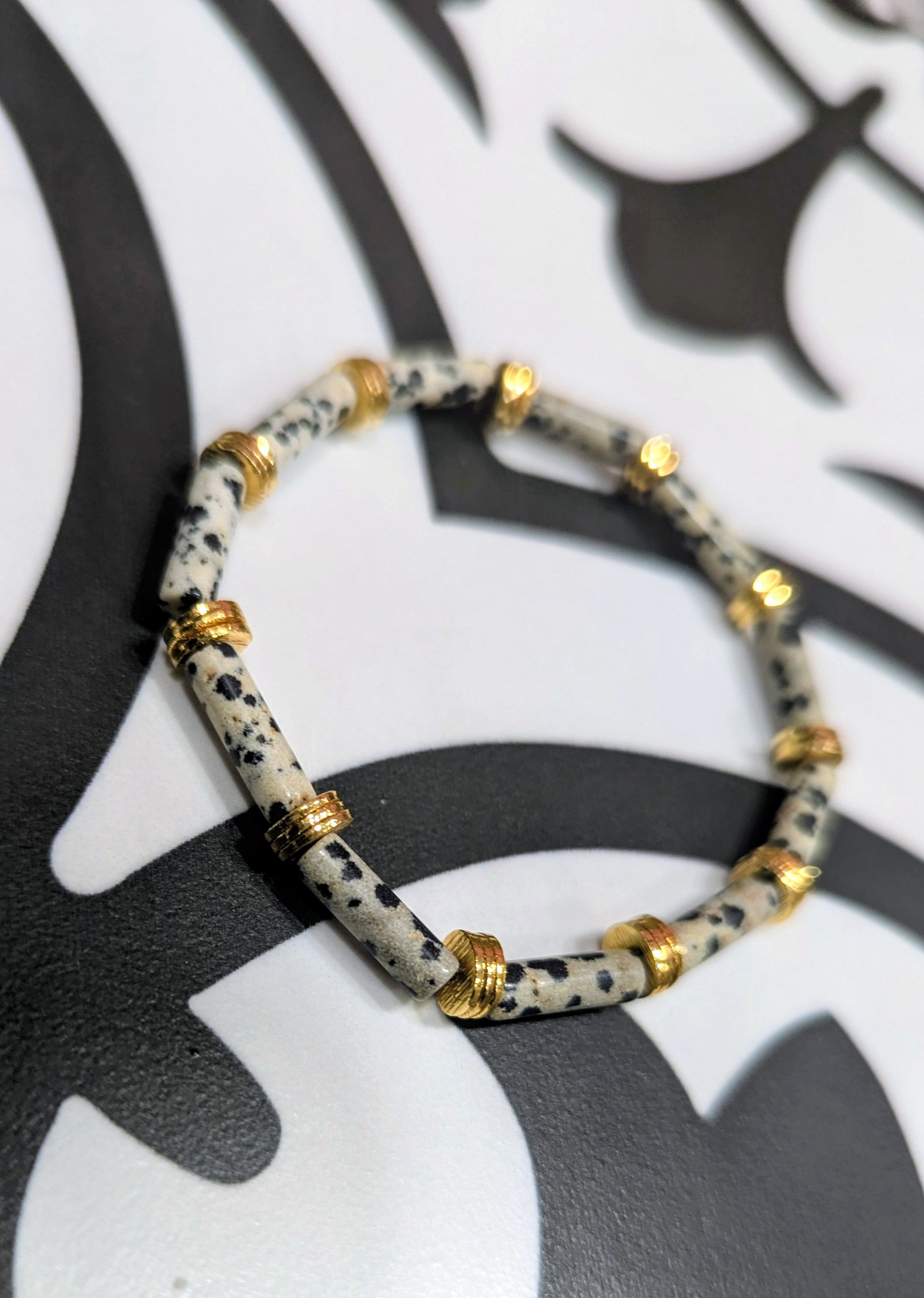 Dalmatian tube bracelet