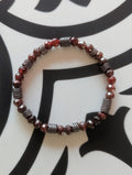 Garnet and Hematite stretch Bracelet